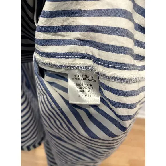 TWP Dude Striped Button-Front Cotton Shirt size XS/S - Picture 6 of 7